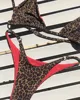 2019 Custom Womens Bikini Swimsuits Reversible Leopard Swimwear