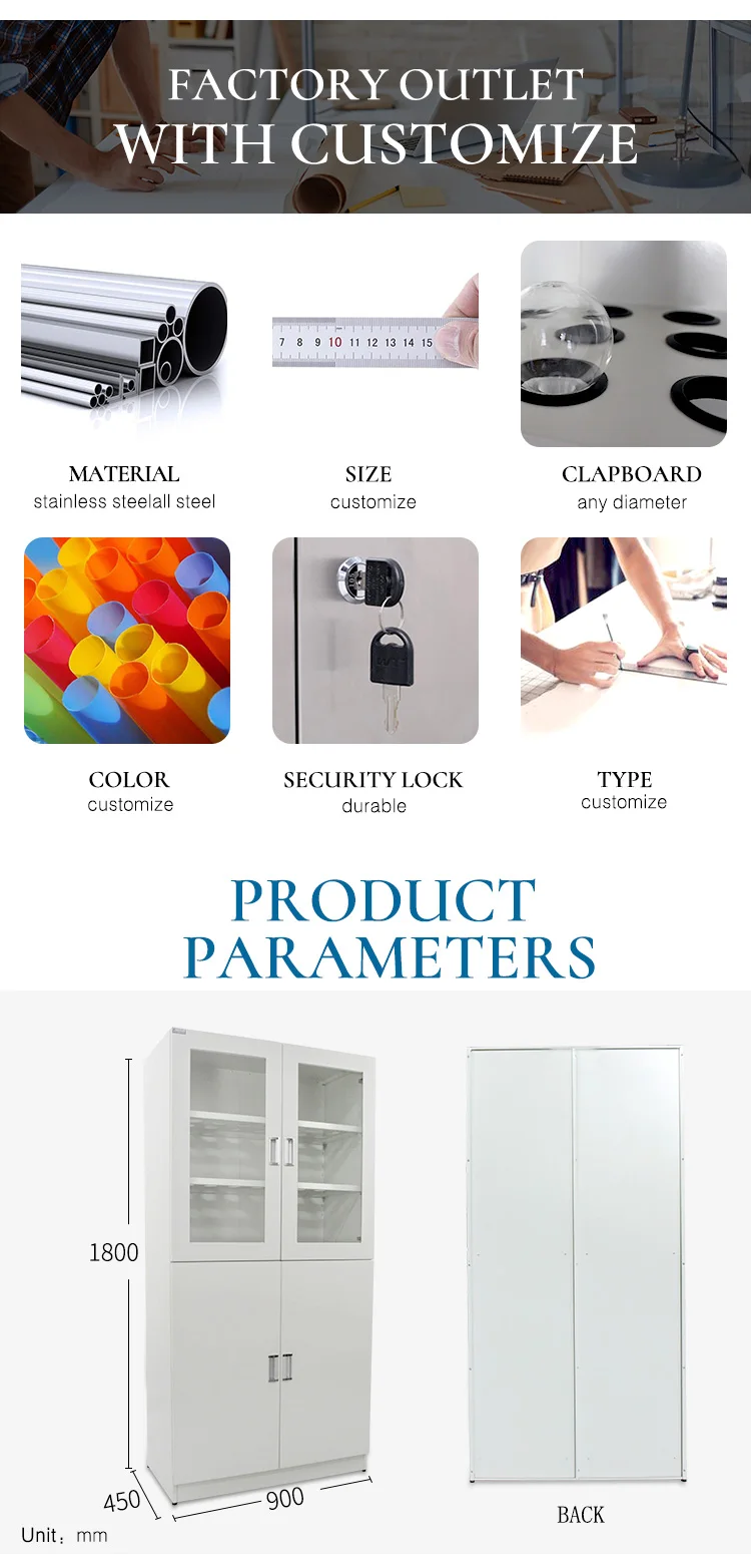 Waterproof Office Storage Plan Cabinet with Steel Swing Door Metal Bench Sample for Lab Filing