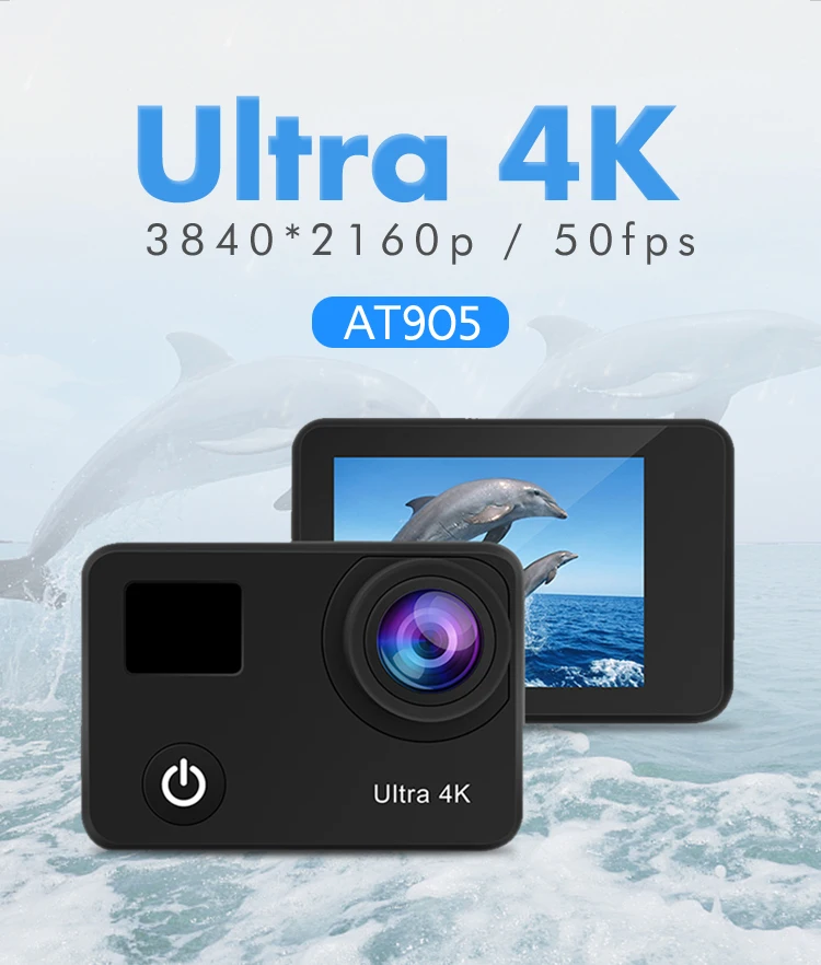 Waterproof sports dv 40M action camera 4k with 50fps