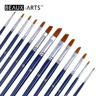 Angular Synthetic Hair and Silver Copper Brass Ferrule Artist Acrylic and Watercolor Brush