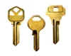 Brass key blanks round and square head, OEM blank keys for door and equipment
