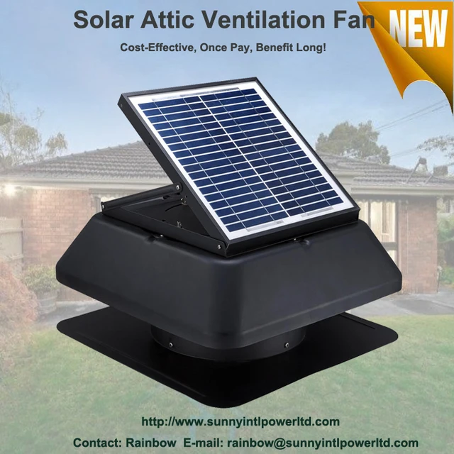attic fan solar power system home ventilation solar powered