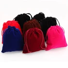 XULIN Custom Logo Size Drawstring Printed Pouch Velvet Bag