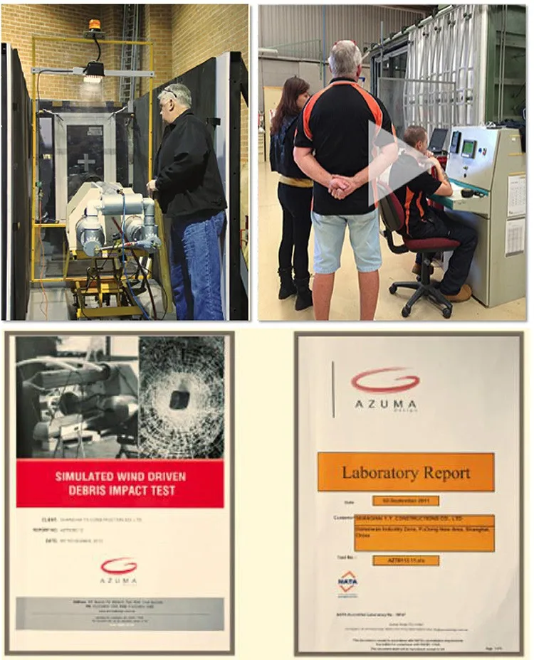 Aluminum Slider Windows with double toughened glass AS2047 AS1288