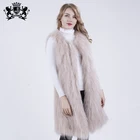 Hot Sale Gilet Women Autumn Winter Warm Women Sleeveless Raccoon Fur Vests Coat