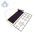 Wooden Framed Mini Wall Bulletin Boards Chalkboard Blackboard with wire Message Display for Home Decoration