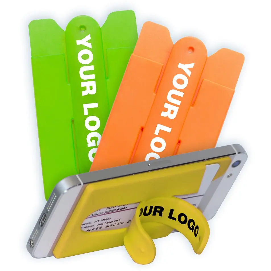 100pcs adhesive smart phone wallet silicone credit card holder