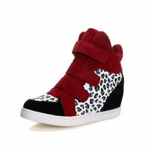 cy10840a Fashion women shoes high top height increasing shoes hidden wedge heel shoes