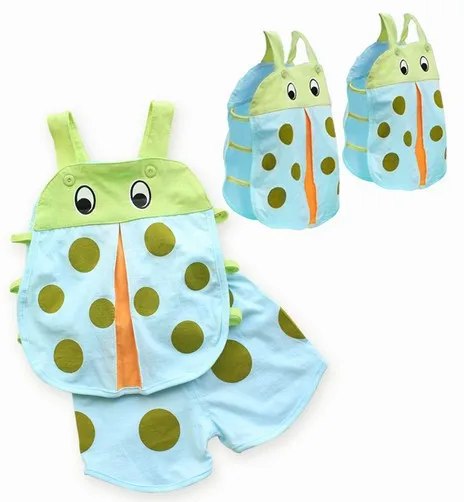 Newborn Baby Clothing Set Cartoon Ladybug Suits For Boys Girls 2015 Summer Style Infant Clothing Retail 1Set ZZ3098