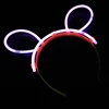 pink color party decoration glow stick bunny ears headband for DJ concert carnival party night club