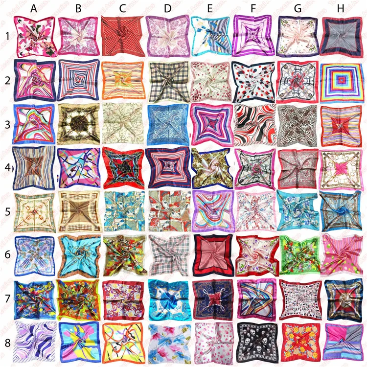 Square Imitated Silk Fabric Silk Scarf 