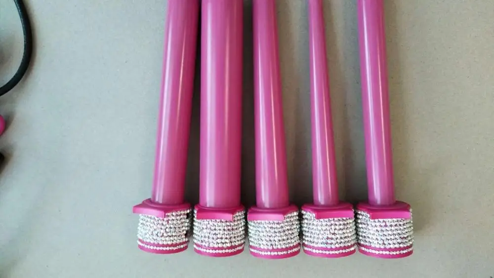 2017 Hot Professional automatic salon magic hair curler curling iron machine ceramic steam bling private label hair curling wand