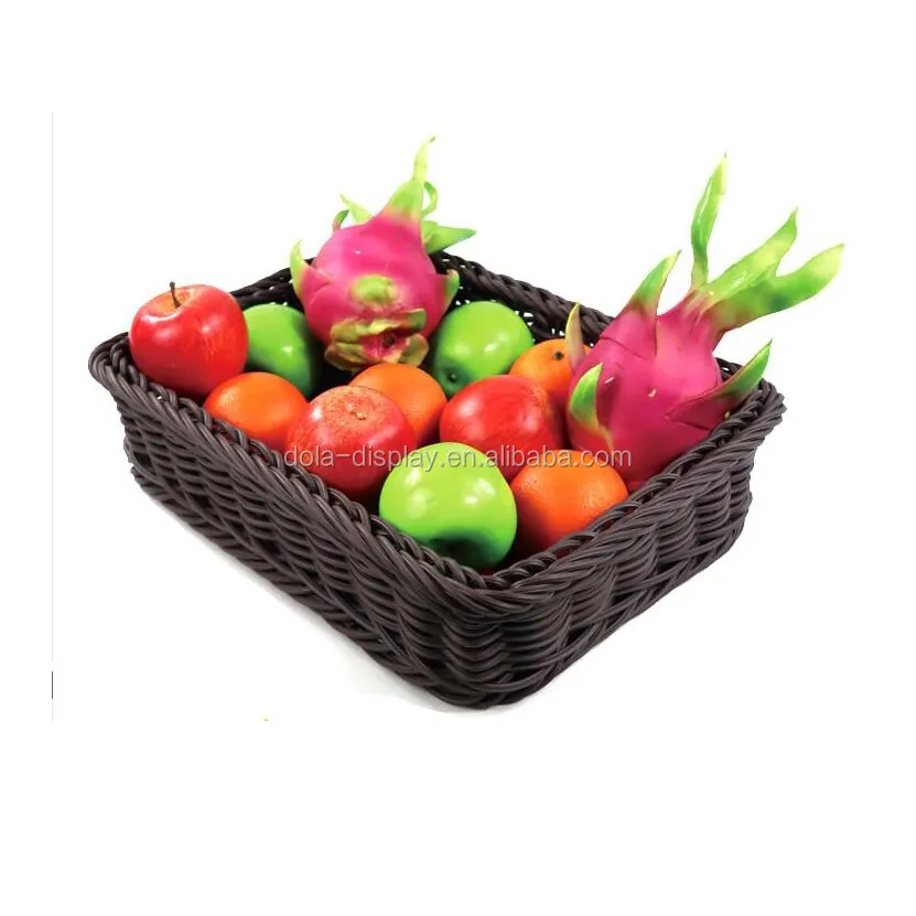 plastic shopping basket material pp plastic ,wicker ,rattan 