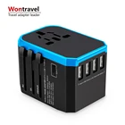 Wontravel Universal Travel Adapter Type C 3.0A USB Chargers 5600mA Quick Charger Adaptor Plug Outlet