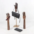 New style hot dark walnut wooden mannequin hand displays for jewelry glasses decorations display