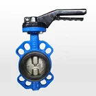 PN16 Cast Iron Wafer Type Air Ducting Manual Butterfly Valve