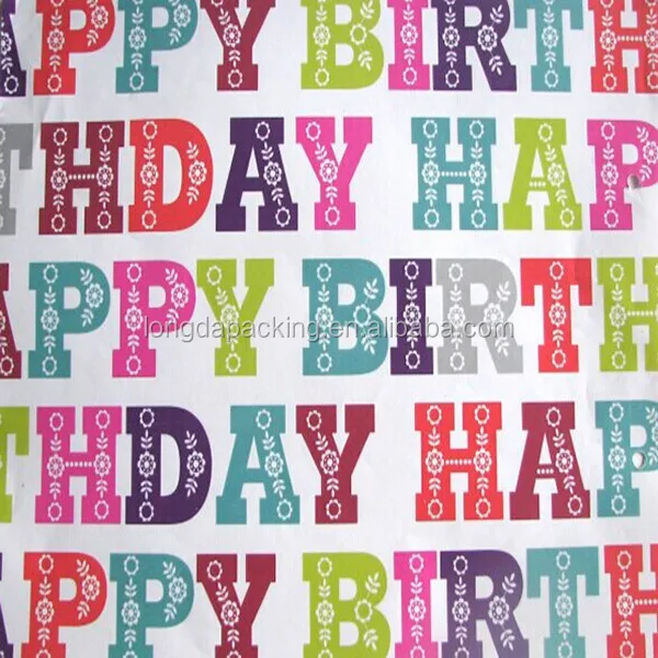 Decorative Happy Birthday Design Wrapping Paper Roll Wrap For Celebration Buy Gift Decorative Happy Birthday Design Wrapping Paper Roll Wrap For Celebration Buy Gift