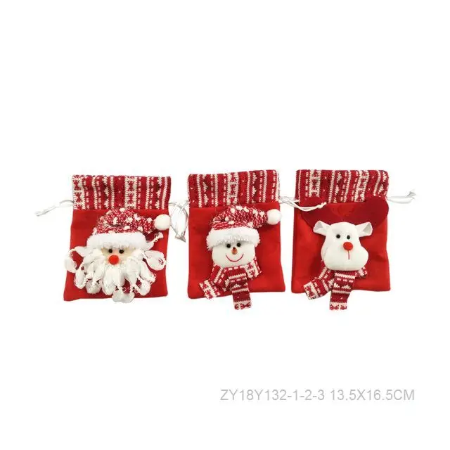 felt christmas drawstring bag gift