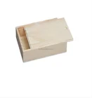 Home decor handmade wood craft pine unfinished sliding lid wooden boxes