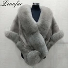 Winter Lady Women Fashion Faux Fur Ponchos,Faux Fox Fur Capes,Faux Fox Fur Collar Shawls