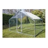 3m x 3m Metal Walk-In Poultry Chicken Coop Large Run Cage Aviary