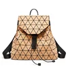 Natural geometric cork Vintage Backpack portuguese Fashion Women Stylish Wood Bag