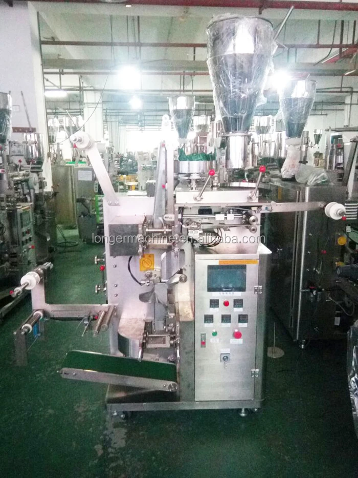 Automatic Coffee Sachet Filling Packaging Equipment Making Small Bag Tea Packing Machine Price With Filter Papers Tag And String