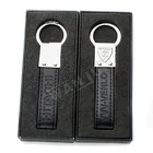 promotional customized metal car logo leather key chains