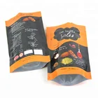 food grade glossy finished snack packing aluminum foil stand up pouch