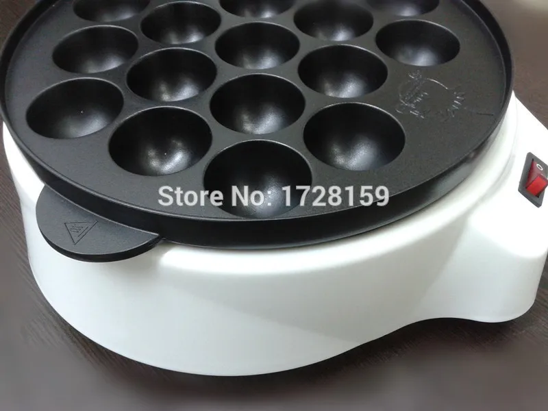 Free Shipping Household 220V 650W 40MM Electric Small Octopus Balls Octopus Grill Plate 18 Small Takoyaki Machine