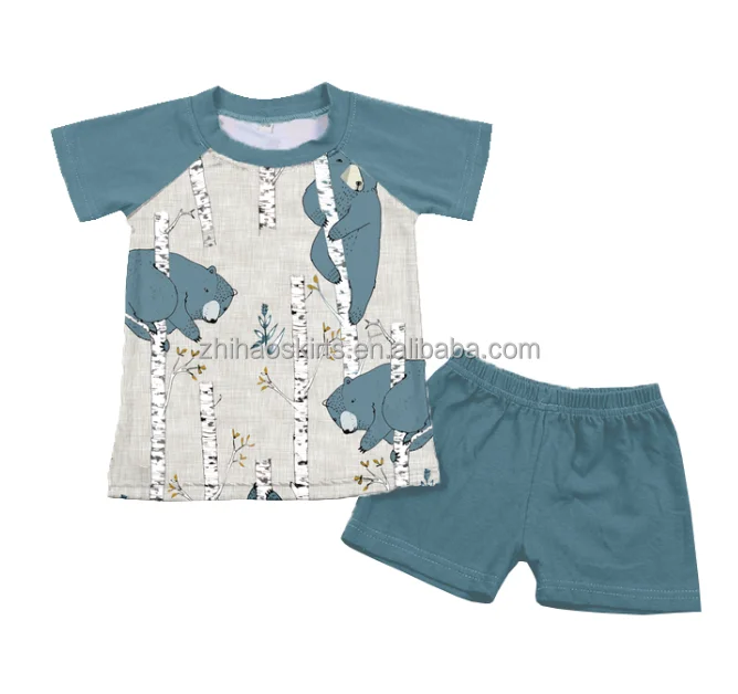 wholesale children casual cartoon clothes set baby boy kids