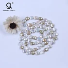 Hot selling wholesale coin shape freshwater pearl necklace jewelry for party
