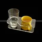 Acrylic Mug Holder, Clear Double Cups Display Rack, Lucite Double Tumbler Holders