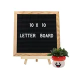 High Quality Creative 10*10 Oak Frame Black Customized Felt Letter Board