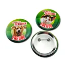 New Product Custom Pin Brooch Embroidery Fabric Colorful Plastic Button Badge Magnetic Pins
