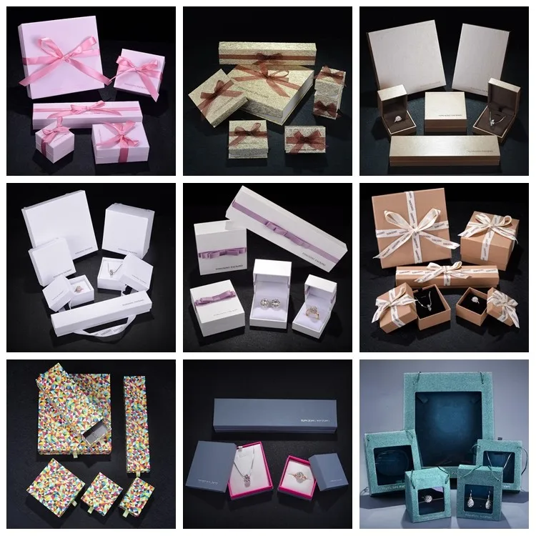 China Factory Seller plastic custom gift box jewels packing jewelry boxes