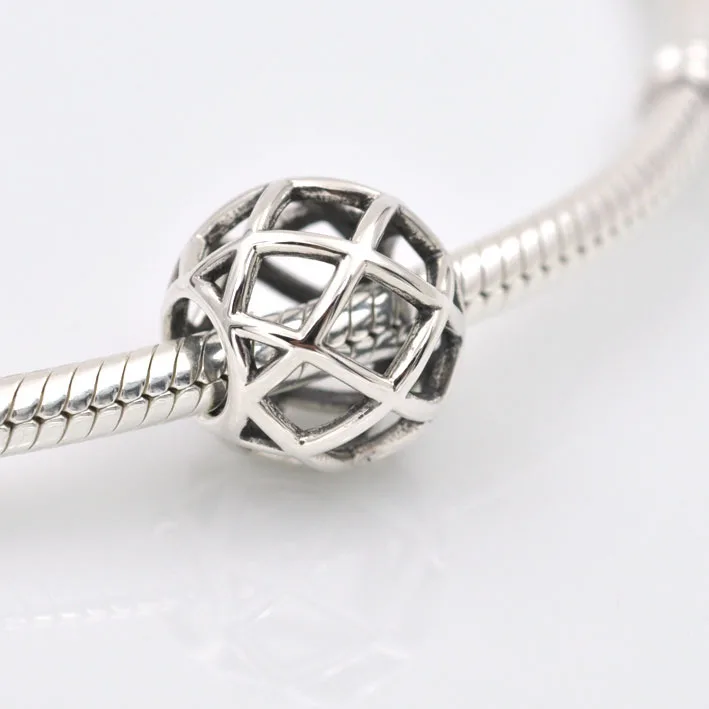 Openwork Weave Beads Fit Pandora Bracelet Charms Bead 925 Sterling Silver Jewelry Floating DIY Women Charms Bracelet