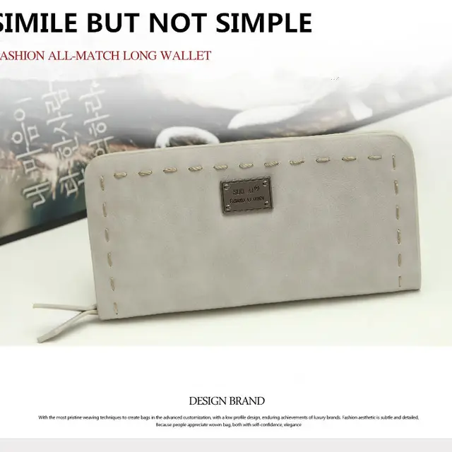 wholesale simple delicate lady wallet cheap wrist strap pouch