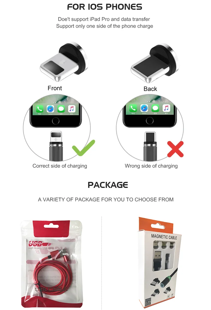 Fast Charging Cable Usb Phone Iphone Type-c Data Mobile Magnetic Chargers For Android - ANKUX.COM