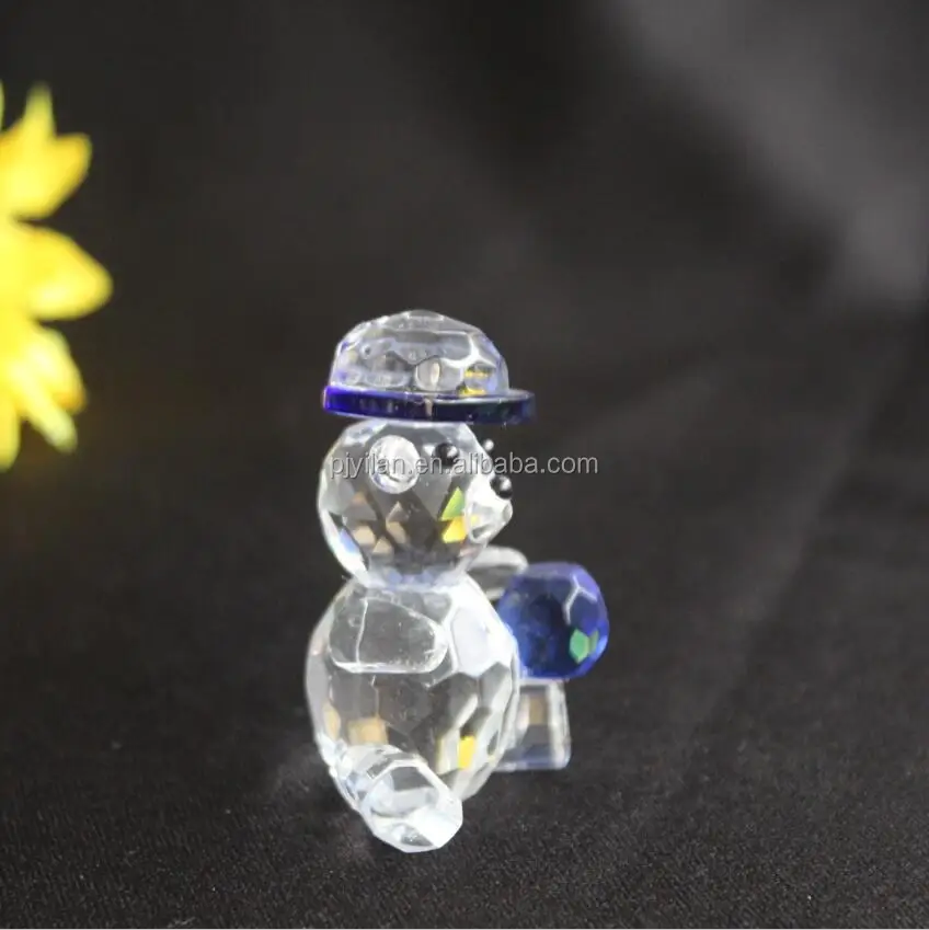 wholesale lovely hot selling blue crystal teddy bear crystal