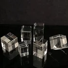 Factory made different shape k9 blank crystal cube block for laser engraving