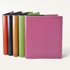 A4 colorful real leather / pu leather 3 ring binder office leather portfolio folder