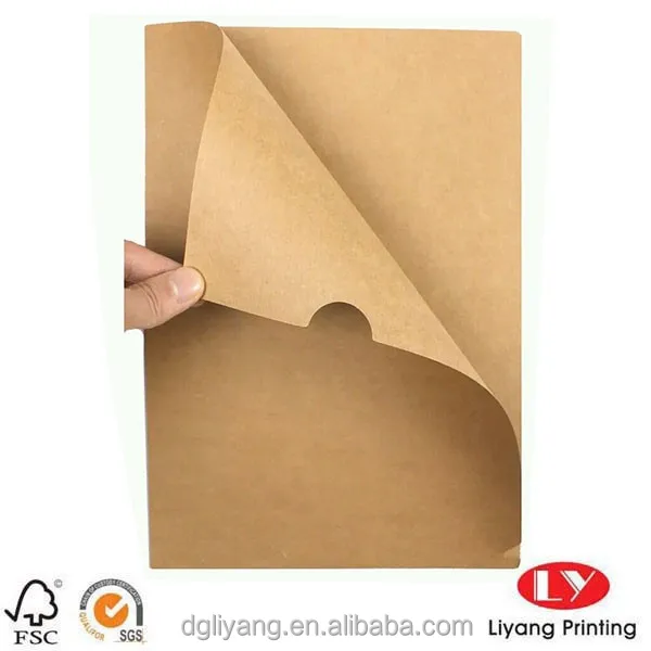 foldable brown kraft paper file folder with one pocket for a4