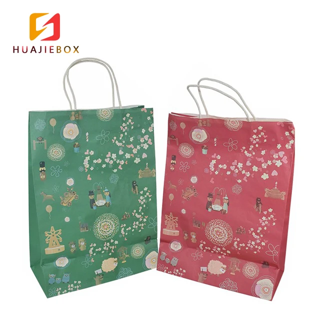 manufacturer customized christmas gift kraft paper bag china