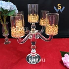 wholesale crystal 5 arms crystal candelabra antique gold candelabra