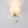 Hot Sales 1W Spotlight Modern night Glass Wooden light switch wall lamp