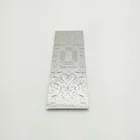 Cheap Long Bar Shape Silver Plated Zinc Alloy Nameplates on Wine Bottle