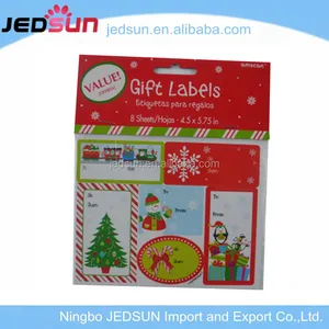 customized printing colorful christmas sticker,gift label,custom