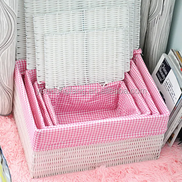 handled household weaving picnic handmade pvc storage basket in