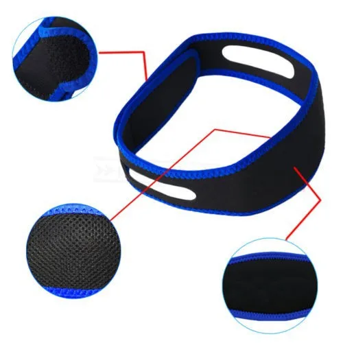 Adjustable Anti Snoring Chin Strap Jaw Sleep Aid Belt Snore Apnea FIX Support